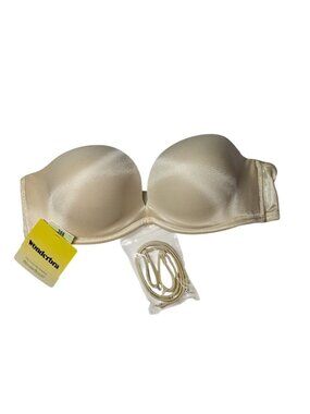 Wonderbra WonderBoost Convertible Strapless Bra NWT 38B Beige Style 7262
